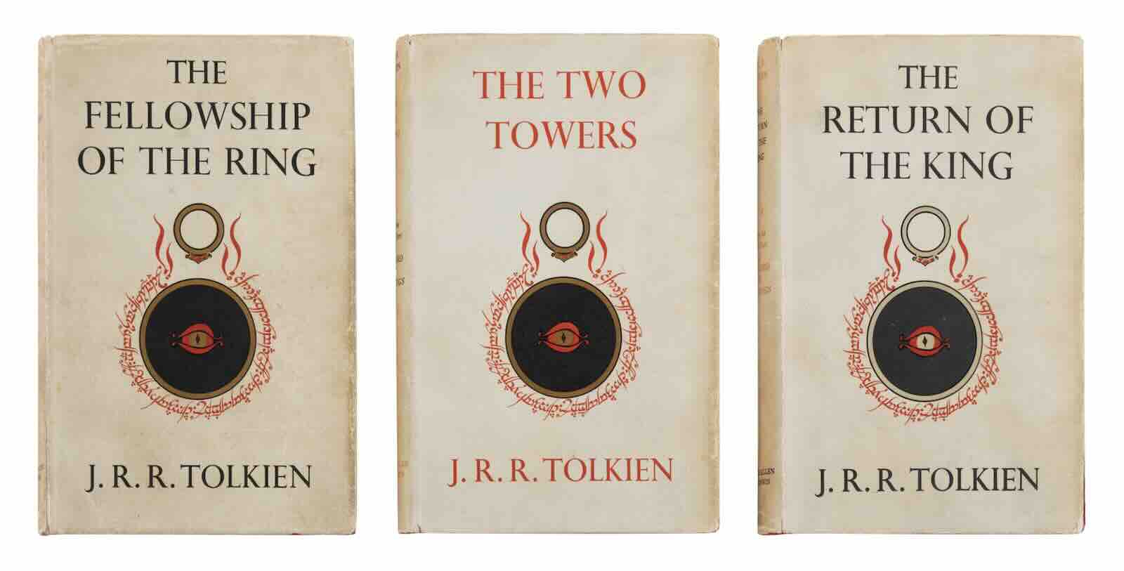 first edition, first impression set of J.R.R. Tolkien’s The Lord of the Rings
