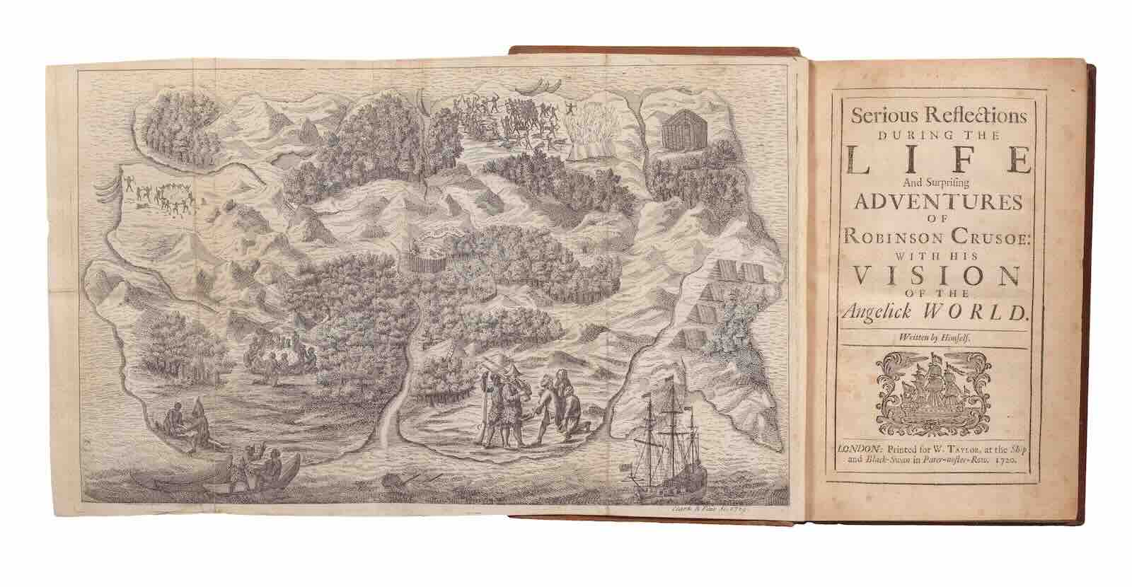 Adventures of Robinson Crusoe, 1719-20