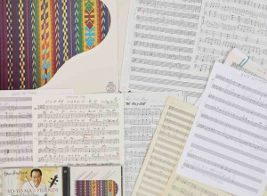 Dave Brubeck  handwritten La Fiesta de la Posada and Christmas Music manuscripts with inscribed record and CD albums