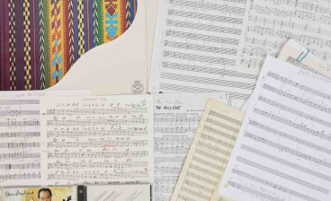 Dave Brubeck  handwritten La Fiesta de la Posada and Christmas Music manuscripts with inscribed record and CD albums