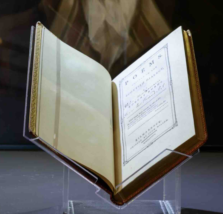 The Kilmarnock Burns edition on display