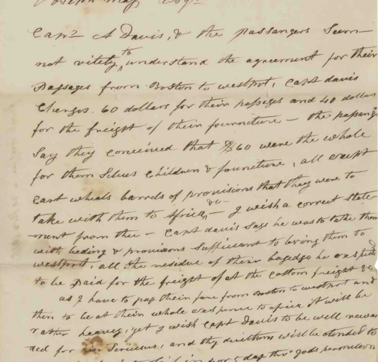 Paul Cuffe, signed autograph letter, sold for $96,000
