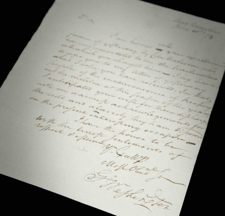 Revolutionary War letter signed by George Washington